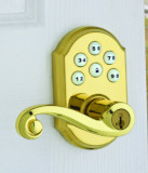 kwikset 密码执手锁 亮金 适合标准门厚35mm-47mm