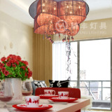 海平面 现代吸吊灯 丝线灯  HJ8003-4 12V  4*20W 褐色