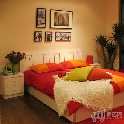 盛邦家具 现代简约风格 板式卧室1.8*2米床 C-