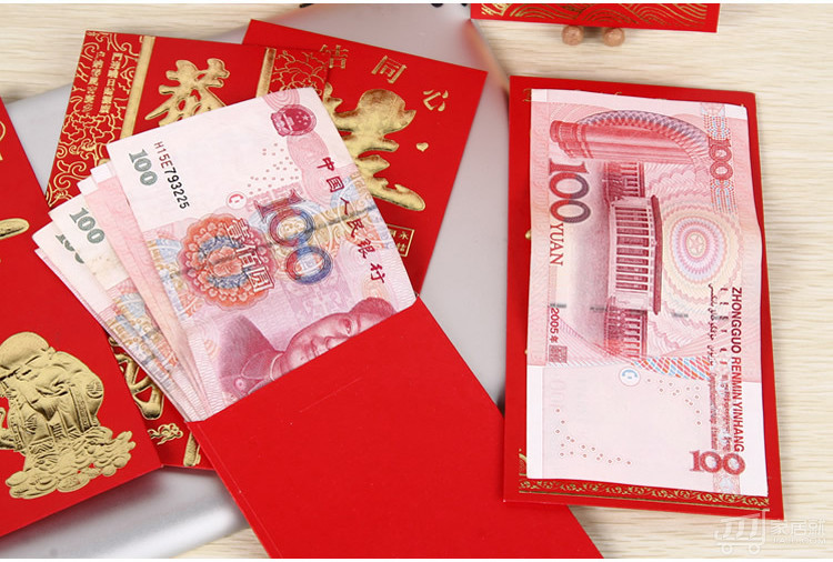 绿盒子 百元千元大红包 高档烫金利是封 新年婚庆红包