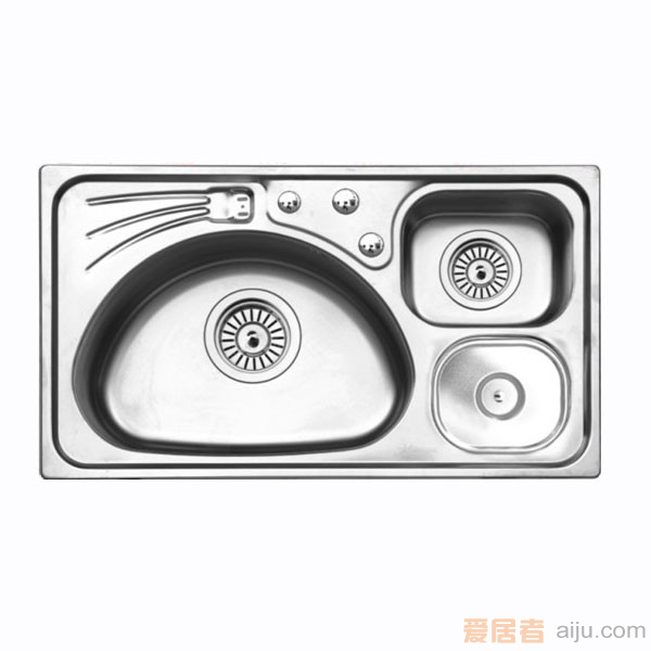 GORLDE优质不锈钢水槽／洗菜池 环保星系列HBS-1#（大小盆）2