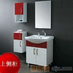 法恩莎PVC浴室柜-3683上侧柜（300*200*600MM）大红/白色1