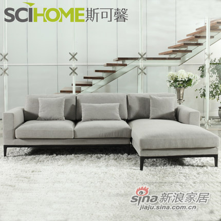 斯可馨 布艺沙发组合沙发客厅转角沙发现代简约沙发品牌特价179B-1