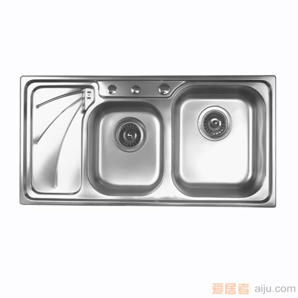 GORLDE优质不锈钢水槽／洗菜池 巴赫系列2101FY（大小盆）2
