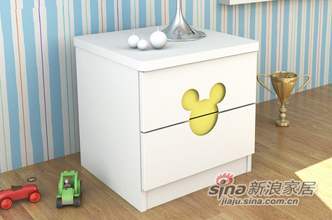 迪士尼彩色板式床头柜