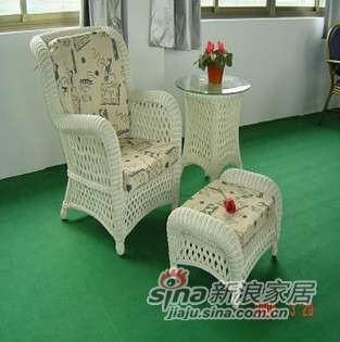 凰家御器单人沙发组合三件套小茶几脚凳藤家具藤椅NH-R020-0