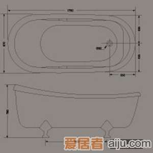 惠达-HD1102龙头浴缸2