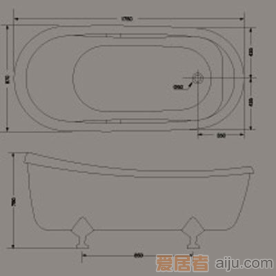 惠达-HD1102龙头浴缸2