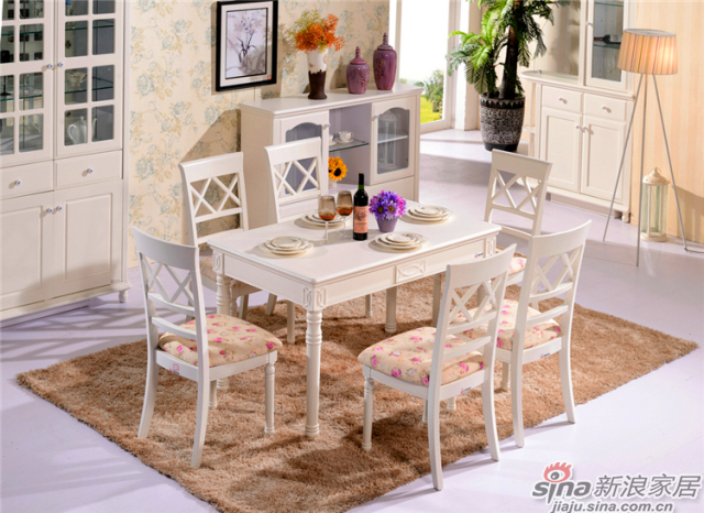 木槿花系列-M32506餐桌+M32505餐椅