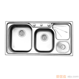 GORLDE优质不锈钢水槽／洗菜池 环保星系列WHBS-4#（大小盆）