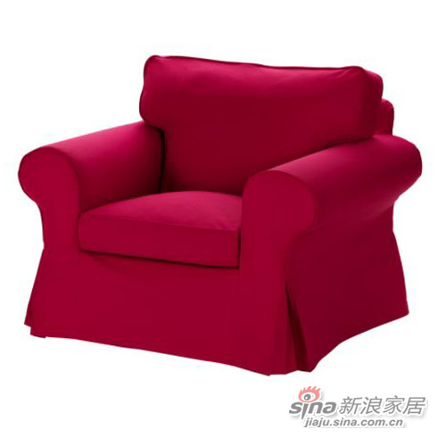 红色宜家单人沙发