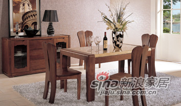 北美VH01-11餐桌+VH03-12餐椅