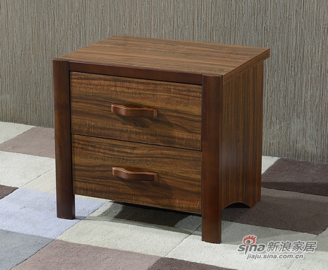 现代中式实木卧室床头柜 -0