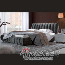 B&E佰宜家居 时尚软体家具 卧室 软包床 布艺床 SD606 (非定制) -0