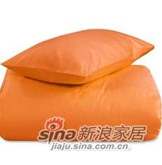 MLILY床上用品特价套件全棉斜纹 活性印染炫彩三件套（桔色）-0
