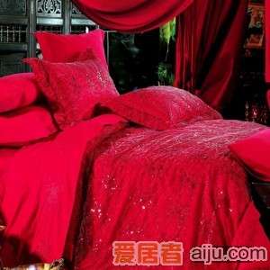 家元素床上用品相约爱情海（红）十件套（缎）HQ1900001