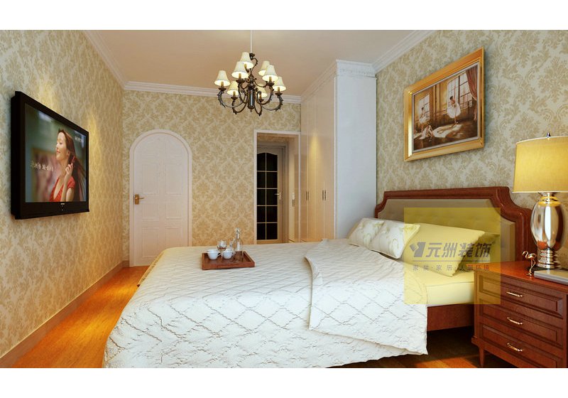 卧室满贴欧式风格壁纸