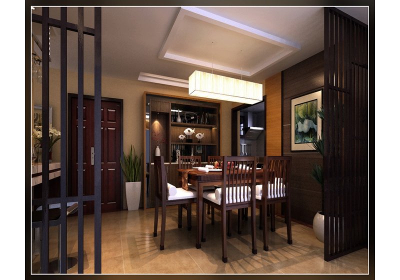 餐厅：餐厅的现代感略强一些，富有现代感十足的吊灯更是为餐厅部分营造了不一样的气氛。		
