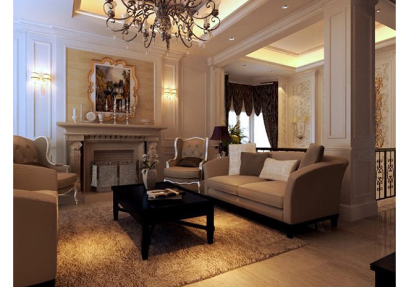 象牙白的镶板，浅色的复古家居，古典的配饰，营造出低调优雅的风味。展现了主人的气质及品味。