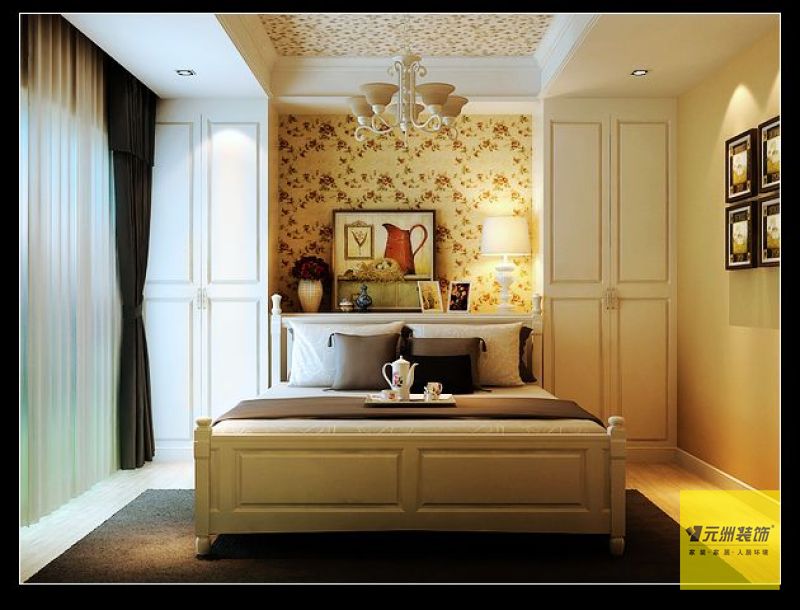 主卧室床头两边收纳柜的设计，使收纳不影响空间。顶面与柜体的结合，不为装饰而装饰。