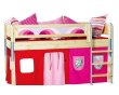 丹麦芙莱莎儿童家具中高床组合MIK2（本木色）