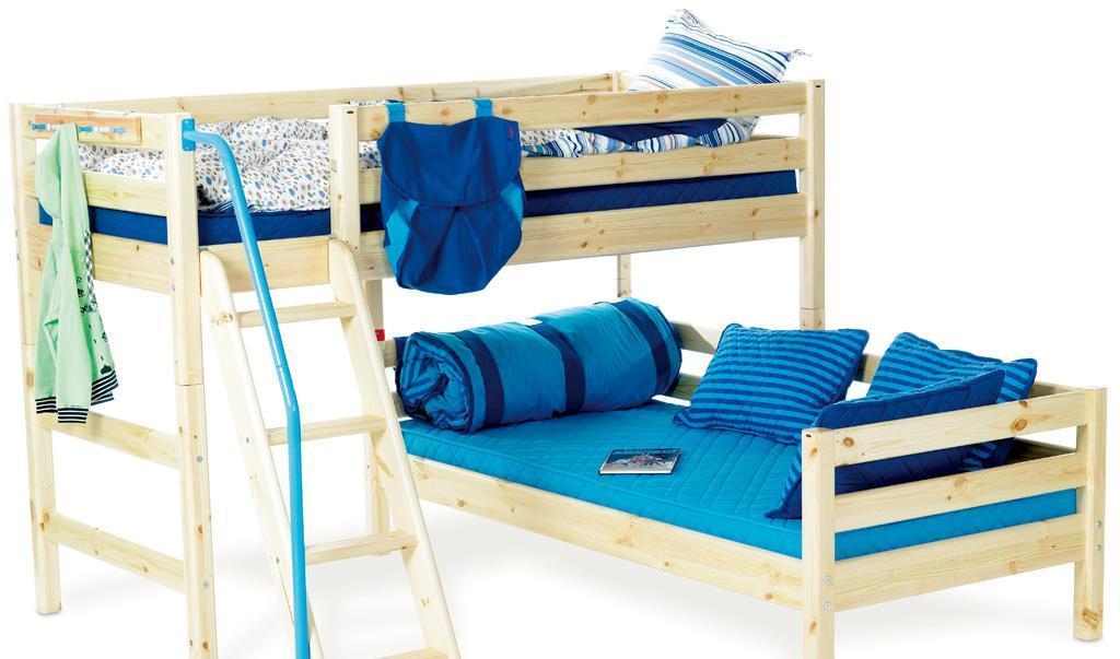 丹麦芙莱莎儿童家具半高床组合CORA2（L型床，本CORA2