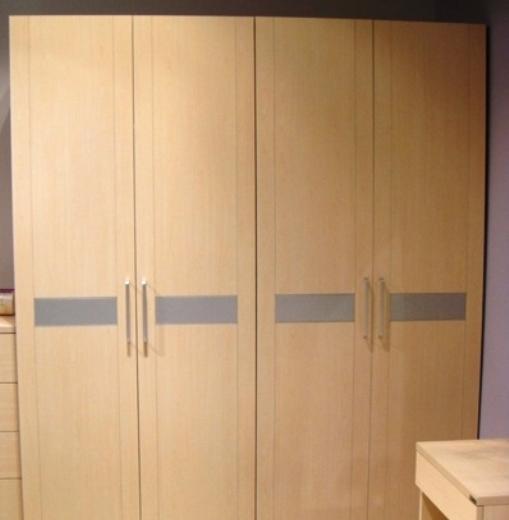 诺捷板式家具系列-二门衣柜-6A003-B6A003-B+6A214-B