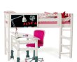 丹麦芙莱莎儿童家具半高床组合CLAIRE2（白色）