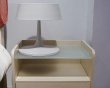 诺捷卧室家具床头柜7C103白枫(玻璃桌面)