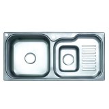 摩恩厨房水槽大小槽不锈钢厨盆23602