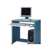 宜家附脚轮电脑桌麦克尔（蓝绿色/白色）